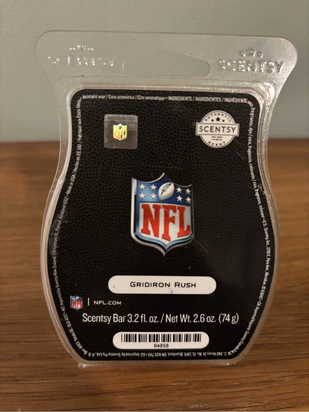 Scentsy NFL Gridiron Rush scented wax melt